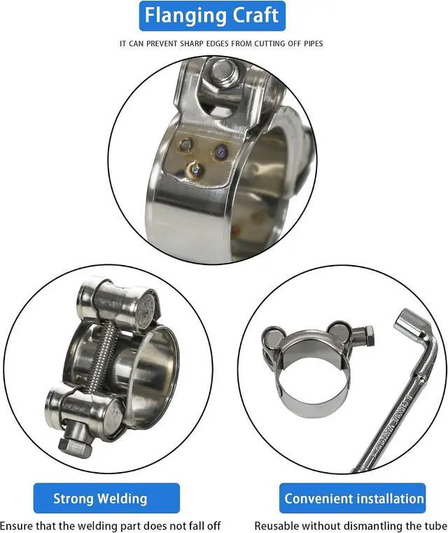 Alt view image 5 of 7 - T-bolt Hose Clamps, 28pcs 6 Size Heavy Duty Radiator Hose Clamps Assortment Kit-Size Range 17-35mm, 304 Stainless Steel Pipe Tube Clamps for Automotive Fuel Lines Radiator Hoses Turbo Intake