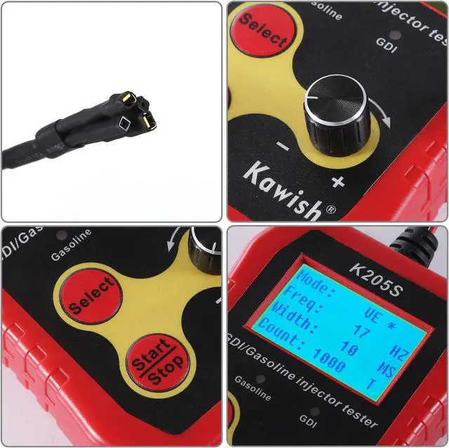 Alt view image 2 of 7 - Fuel Injector Tester Kit, Automotive GDI Injector Tester 12V Vehicle Fuel Injector Adapter Cleaner with LCD Display for Car Gasoline Tseter and Cleaning