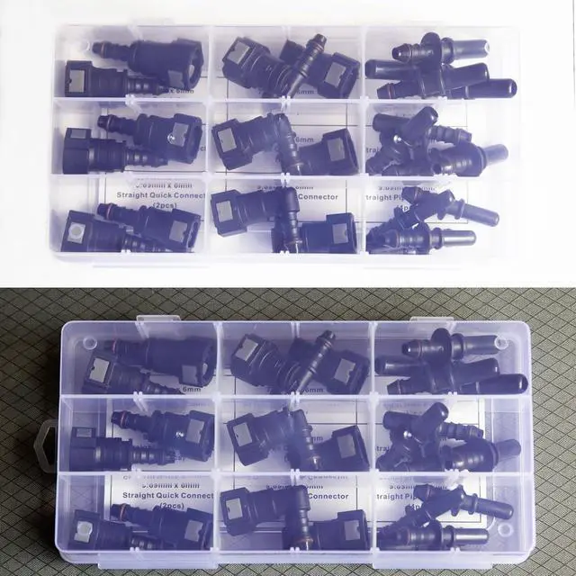 Alt view image 5 of 6 - 24PCS Assorted Fuel Line Quick Release Connector Kit - SAE 7.89mm & 9.49mm & 9.89mm to 6mm