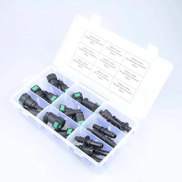 Alt view image 3 of 4 - 24PCS Assorted Fuel Line Quick Connector Kit, SAE 7.89mm & 9.49mm & 9.89mm to 8mm