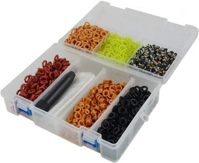 Main image of 200-Injectors Fuel Injector Rebuild Service Kit DIY UNIVERSAL EV1 Injector O-Rings Injector Spacers Injector Retaining Pintle Caps Injector Micro Basket Filters BULK WHOLESALE 200 pcs/box