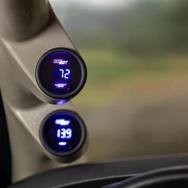 Alt view image 3 of 6 - 10 Color Digital Ambient Outside Air Temp Gauge Kit, 2-1/16" 52mm