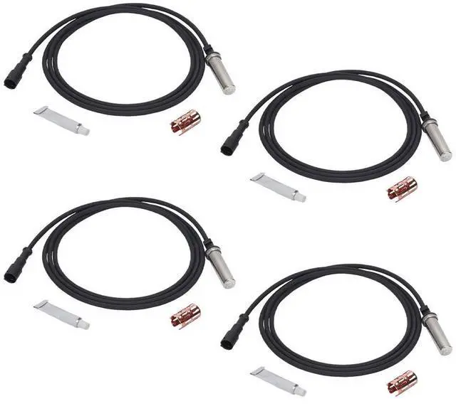 Main image of 4 Pack Heavy Duty ABS Wheel Speed Sensor - 45" ABS Sensor DIN Connector Replaces R955610 577.A4410323990 RORR955610 S4410323990 FRTTDAR955610
