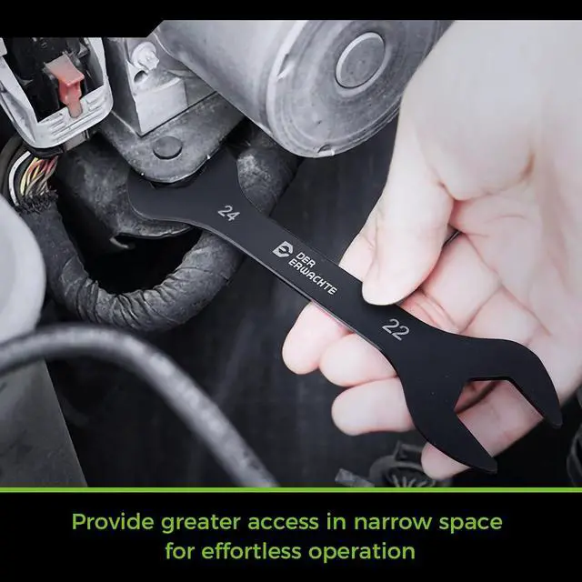 Alt view image 7 of 7 - 6pc Super-Thin SAE Open End Wrench Set 3/8"-1-1/16" Slim Spanner