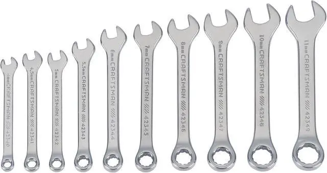 Alt view image 3 of 3 - Wrench Set, MM and SAE Combination, 10 Piece (CMMT42339)