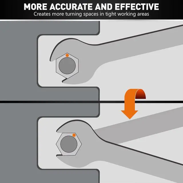Alt view image 6 of 7 - Thin Open End Wrench Set