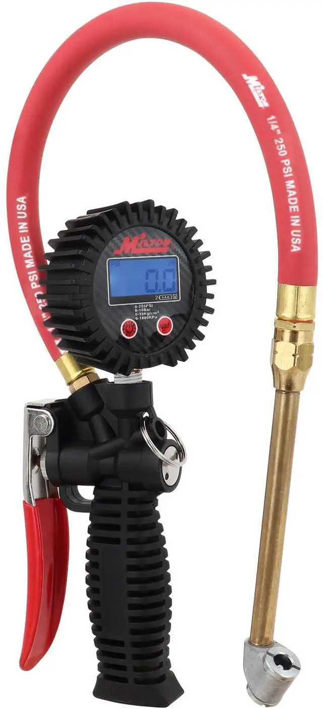 Main image of S-576D Pro Digital Tire Inflator with Pressure Gauge, 15" Hose Classic Dual Head Chuck, Easy to Read 0.1 Display, Assembled in USA 255 PSI