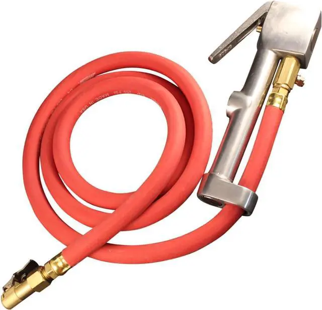 Main image of 518 Analog Tire Inflator with Pressure Gauge, 5' Hose Easy Straight Clip-on Chuck, Made In USA (OSHA Compliant) 10-160 PSI