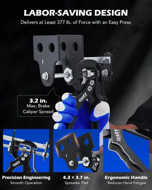 Alt view image 4 of 7 - OMT Single Dual Quad Piston Brake Caliper Press Tool for Pad Replacement