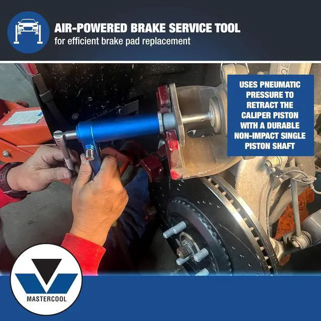 Alt view image 3 of 6 - 43051 Air-Powered Brake Caliper Wind-Back Tool TOOL ONLY, No Adapters Pneumatic Piston Compressor with Left/Right Rotation and 3/8 Drive