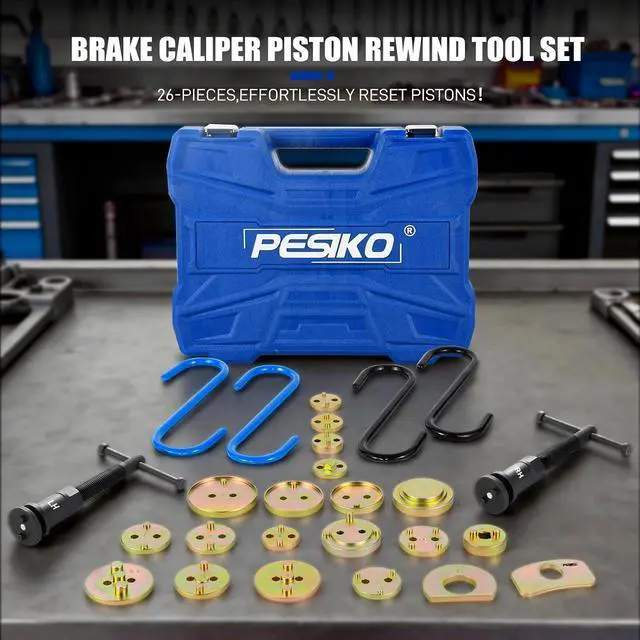 Alt view image 2 of 6 - 26pc Brake Caliper Wind Back Tool, Brake Caliper Compression Tool