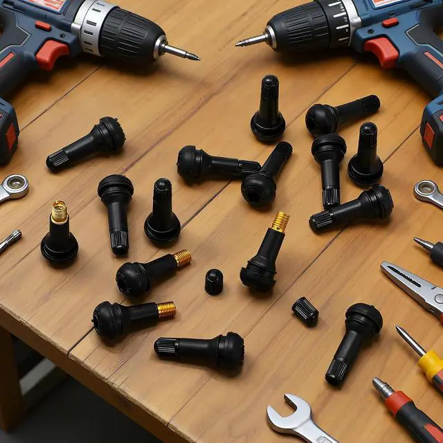 Alt view image 3 of 7 - 400 Pieces TR413 Valve Stems Tubeless Bulk Rubber Snap-in Valve Stems for 0.453 Inch Rim Holes, Black Standard Length Replacement Tool for Car Tubeless Replacement