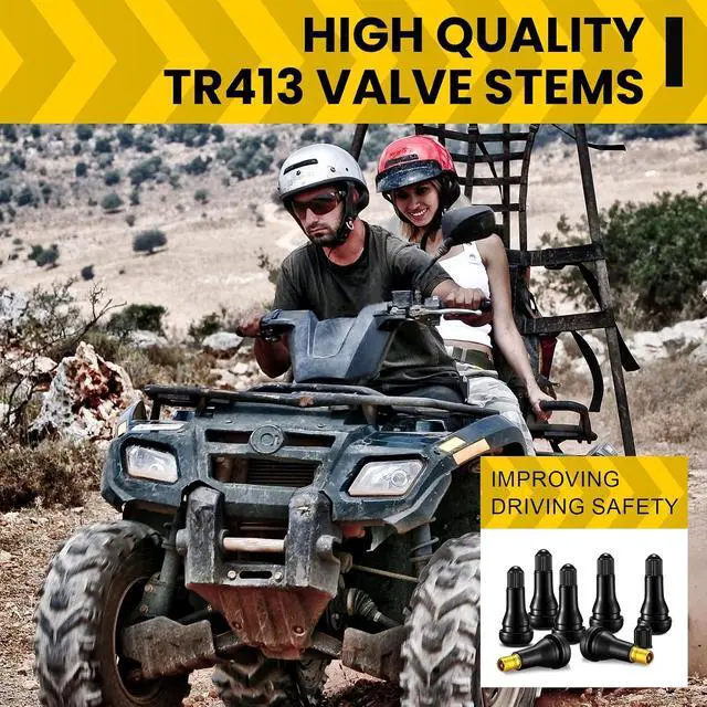 Alt view image 6 of 7 - 400 Pieces TR413 Valve Stems Tubeless Bulk Rubber Snap-in Valve Stems for 0.453 Inch Rim Holes, Black Standard Length Replacement Tool for Car Tubeless Replacement