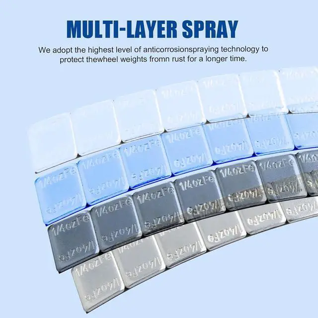 Alt view image 6 of 7 - Upgraded Wheel Weights 1/4oz, 0.25oz - 960PCS Adhesive Stick on Wheel Weights, 120 oz/Box, 2 Boxes, EasyPeel Tape Automobiles/Trucks/SUVs/Motorcycles, Perfect for Garages