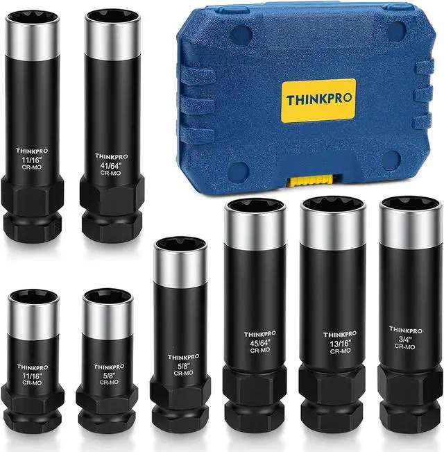 Main image of Spline Lug Nut Socket Set,5/6/7/12 Spline Wheel Lock Removal Kit