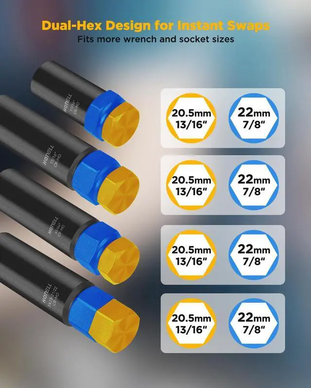 Alt view image 4 of 7 - 5/6/7/10/12 Spline Lug Nut Socket Set, 12 Pcs Locking Lug Nut Key