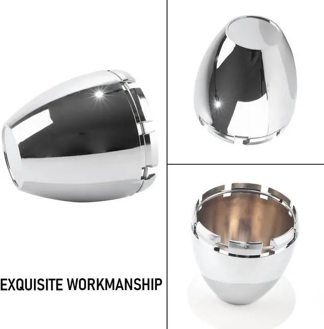 Alt view image 6 of 7 - 4 PCS 3.26" Bore Dome Center Cap for Rim 3 1/4" Wheel Center Caps, OD: 3.26"(83 mm) ID: 3.15"(80 mm) Wheel Caps Hubcaps, Chrome Silver