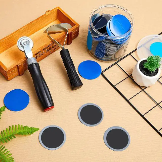 Alt view image 4 of 7 - 500 Pcs Heavy Duty Tire Patches Radial Patch Round Fast Repair Cold Tyre Puncture Repair Kit for Car Truck Motorcycle Automobile Bike Inner Tire (42 mm)