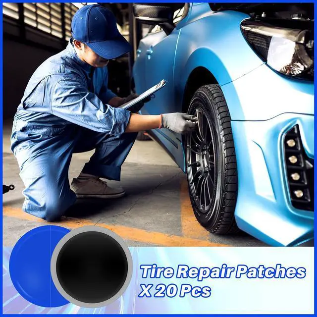 Alt view image 6 of 7 - 500 Pcs Heavy Duty Tire Patches Radial Patch Round Fast Repair Cold Tyre Puncture Repair Kit for Car Truck Motorcycle Automobile Bike Inner Tire (42 mm)