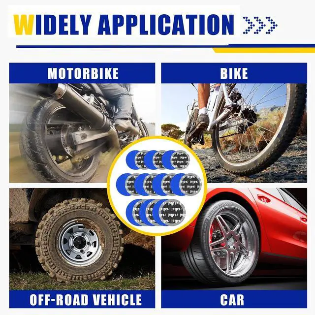 Alt view image 7 of 7 - 74 Pcs Heavy Duty Tire Patches Kit Rubber Radial Tire Repair Patch Plug Kit Repair Emergency Tool for Puncture Car Truck Bus Tractor Vehicle Motorcycle 32mm, 42mm, 58mm, 65x80mm, 85x120 mm