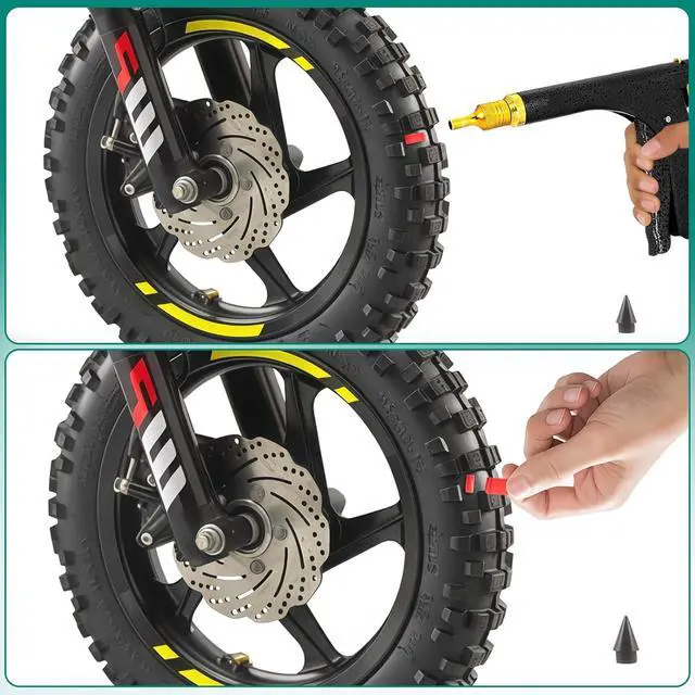 Alt view image 6 of 7 - Tire Repair Kit, Tire Plug Kit Tire Repair Tools to Fix Punctures and Plug Flats Patch Kit with Mushroom Plug for car Motorcycle, Truck, ARB, ATV, Tractor, RV, SUV, Trailer