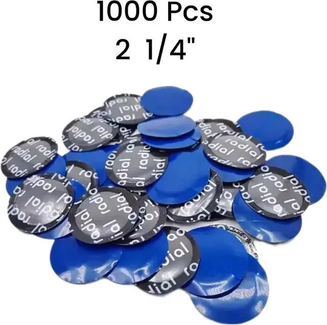 Alt view image 2 of 7 - 1000pcs Tire Repair Patches 57mm (2-1/4") Heavy Duty Round Radial Tubeless Cold Patches for Car Truck Motorcycle Tires - Medium Universal Puncture Patches