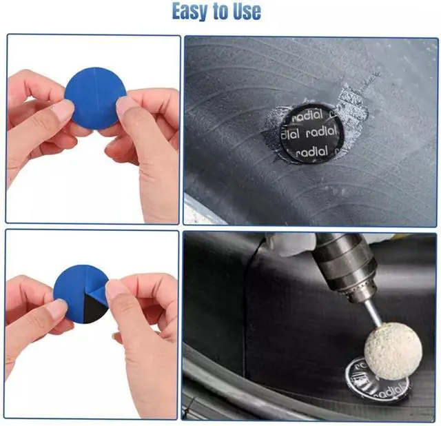 Alt view image 5 of 7 - 1000pcs Tire Repair Patches 57mm (2-1/4") Heavy Duty Round Radial Tubeless Cold Patches for Car Truck Motorcycle Tires - Medium Universal Puncture Patches
