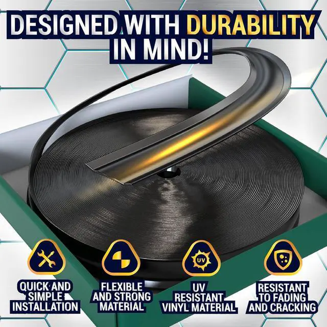 Alt view image 3 of 6 - 1-Inch Black RV Trim Molding Insert