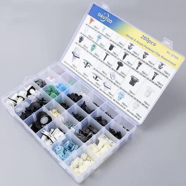Alt view image 4 of 5 - 260pcs for Honda & Acura Auto Body Interior and Exterior Retainer Fastener Clip Assortment
