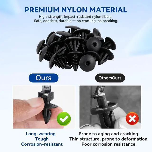Alt view image 4 of 7 - Automotive Clips 2080Pcs Set Bumper Clips & Trim Retainers Kit with Removal Tool, Universal Nylon Fasteners for Car Door Panel, Fender, Grill, for Toyota, Ford, Benz,for Most Cars