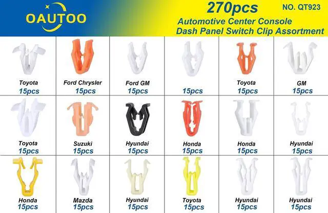 Alt view image 2 of 4 - 270pcs Automotive Center Console Radio DVD Dash Panel Switch Bezel Clips Assortment for Ford GM Chrysler Toyota Nissan Honda Hyundai Suzuki Mitsubishi