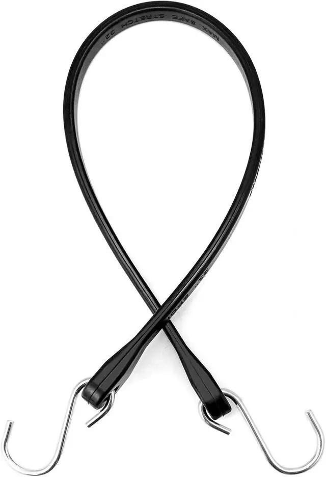 Alt view image 2 of 7 - 21 Inch Tarp Straps with S-Hooks, 50 Pack Heavy Duty Natural Rubber Bungee Cords for Flatbed Trailers, Truck Beds, Canvases & Cargo Tie Down Weather Resistant Elastic Straps