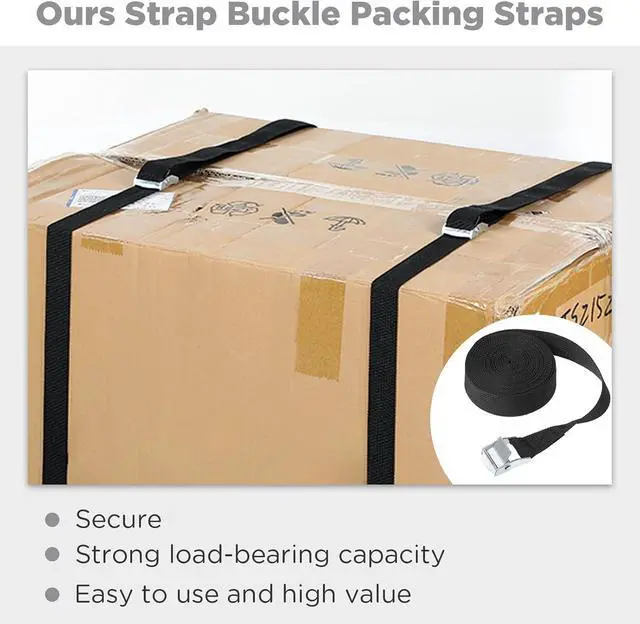 Alt view image 6 of 7 - 15 Pack 20 Feet Lashing Straps Adjustable Kayaks Tie Down Cam Buckle Straps with Buckles up to 250lbs for Cargo, Luggage, Motorcycles, Truck, Car Roof Rack, Sup Surfboard(Black)