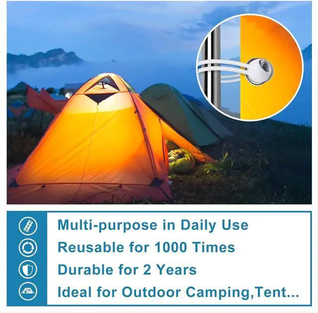 Alt view image 4 of 7 - Tarp Bungee with Balls 12 Inch,100 PCS White Bungie Cord Balls Heavy Duty Tie Down Strap Cord for Camping, Shelter,Cargo,Projector Screen,Tent Poles with UV Resistant
