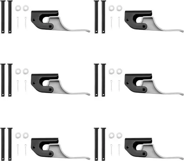 Main image of 6 Packs Easy-Off Cast Aluminum Tarp Stop Upright with Body Mount Stops Bracket Kit Pro Trucking Products - Pins& Clips Replace# 1705775 1703604