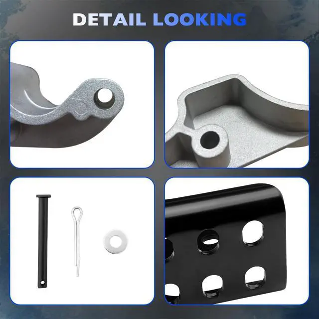 Alt view image 3 of 5 - 6 Packs Easy-Off Cast Aluminum Tarp Stop Upright with Body Mount Stops Bracket Kit Pro Trucking Products - Pins& Clips Replace# 1705775 1703604