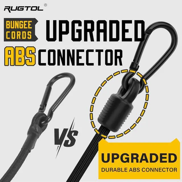 Alt view image 6 of 7 - Bungee Cords with Hooks, Upgrade 30pcs Assortment Heavy Duty Outdoor with 24'' 32'' 48'' Adjustable Bungee Cords, 10'' J Hooks Cord, 6" Canopy Tarp Ball Ties and Tarp Clips Drawstring Organizer Bag
