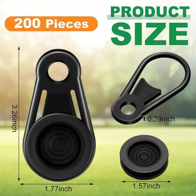 Alt view image 3 of 6 - 200 Pcs Heavy Duty Shade Cloth Clips Bulk Plastic Lock Sun Shade Clips for Garden Anti Bird Netting Fabric Clamp Accessories
