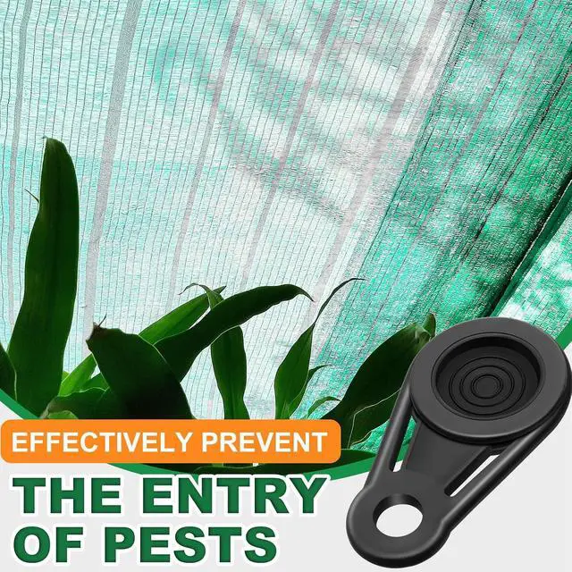 Alt view image 6 of 6 - 200 Pcs Heavy Duty Shade Cloth Clips Bulk Plastic Lock Sun Shade Clips for Garden Anti Bird Netting Fabric Clamp Accessories