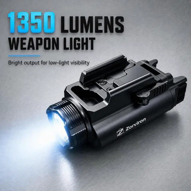 Alt view image 2 of 7 - GM35 Tactical Flashlight, USB-C Rail Mounted Light, 1350 Lumens