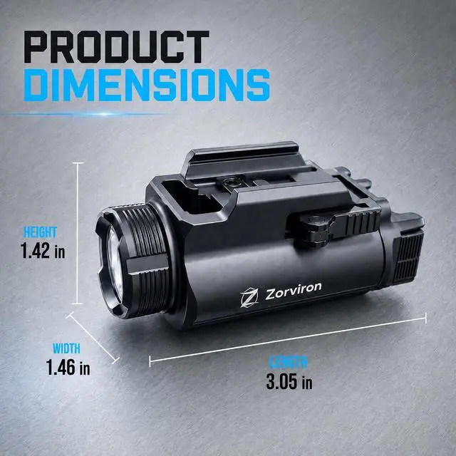 Alt view image 5 of 7 - GM35 Tactical Flashlight, USB-C Rail Mounted Light, 1350 Lumens