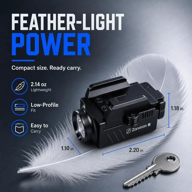 Alt view image 4 of 7 - GM23-V2 Compact Tactical Flashlight, USB-C Rail Light, 850 Lumens