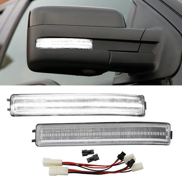 Main image of Side Mirror Turn Signal Lights LED Assembly Compatible with F150 2009-2014/for Mark LT 2010-2014,Blink Turn Marker Lamp (Clear Len White Light)
