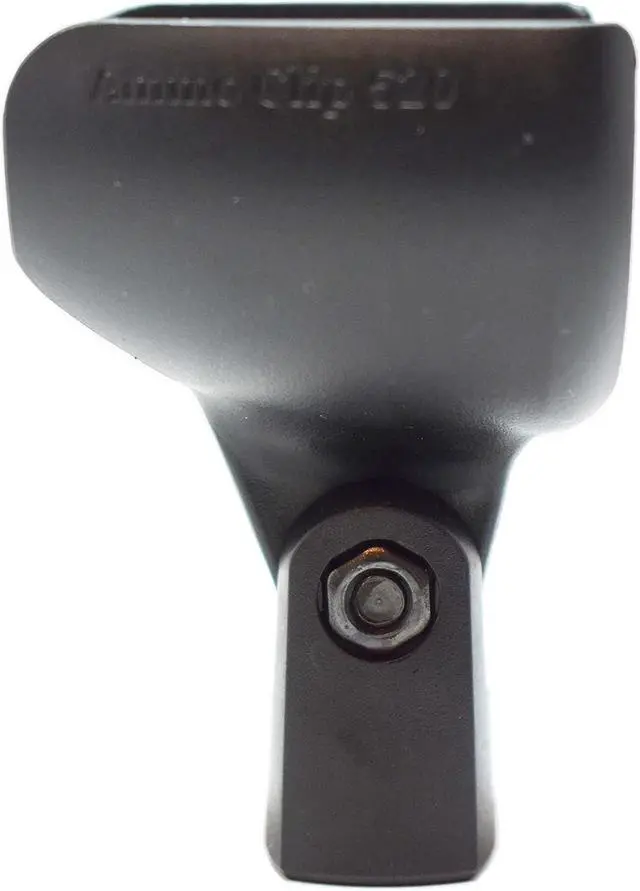 Alt view image 6 of 7 - Ammo Clip 520 Bullet Mic Holder Compatible With Shure 520DX Green Bullet, Superlux D112/C and Other Similar Harmonica Microphones (Natural Black)