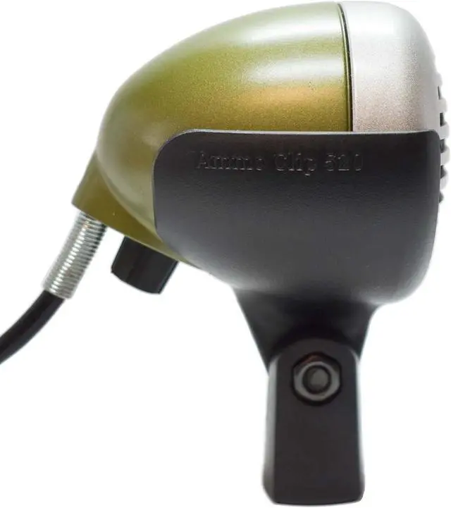 Alt view image 7 of 7 - Ammo Clip 520 Bullet Mic Holder Compatible With Shure 520DX Green Bullet, Superlux D112/C and Other Similar Harmonica Microphones (Natural Black)