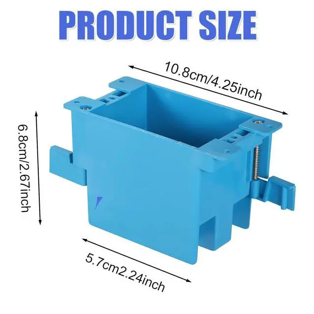 Alt view image 2 of 7 - 24 Pack 1-Gang Old Work Retrofit Electrical Box, 14 Cu. in. PVC Junction Box, for Wall Switch/Outlet Installation, Easy Mounting for Construction and Renovation