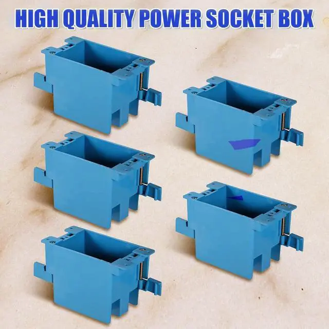 Alt view image 6 of 7 - 24 Pack 1-Gang Old Work Retrofit Electrical Box, 14 Cu. in. PVC Junction Box, for Wall Switch/Outlet Installation, Easy Mounting for Construction and Renovation