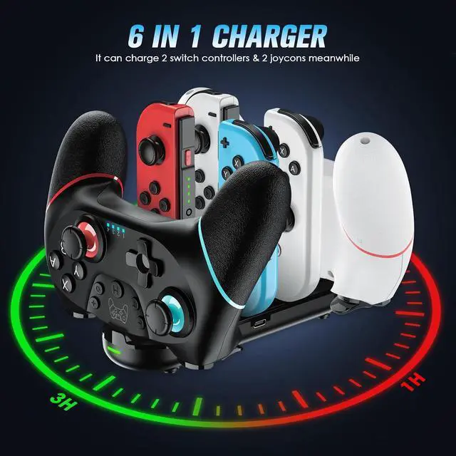 Alt view image 4 of 6 - 2 Pack Switch Controllers with Charging Dock for Switch