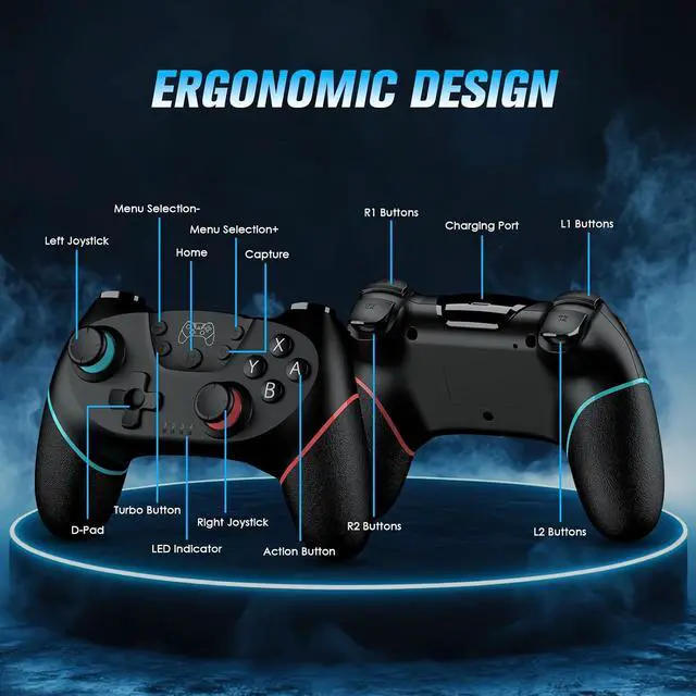 Alt view image 2 of 6 - 2 Pack Switch Controllers with Charging Dock for Switch