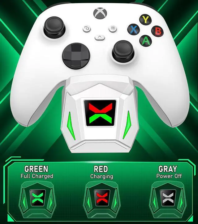 Alt view image 5 of 7 - Controller Charger Station with 2x5520mWh Rechargeable Battery Packs for Xbox One/Series X